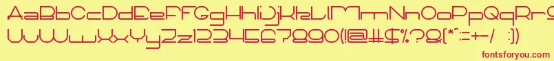 TechnoCapture Font – Red Fonts on Yellow Background