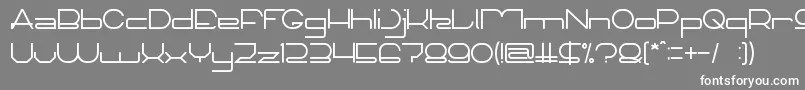 フォントTechnoCapture – 灰色の背景に白い文字