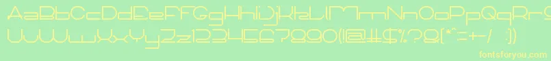 TechnoCapture Font – Yellow Fonts on Green Background