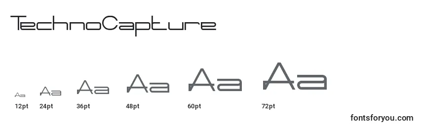 Размеры шрифта TechnoCapture