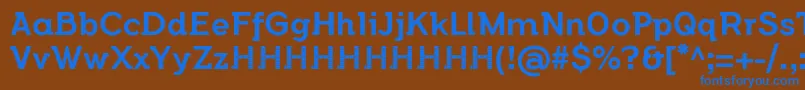 FlamanteSemislabMediumFfp2 Font – Blue Fonts on Brown Background