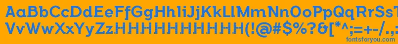 FlamanteSemislabMediumFfp2 Font – Blue Fonts on Orange Background