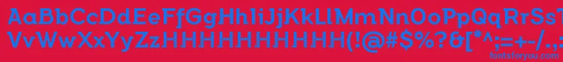 FlamanteSemislabMediumFfp2 Font – Blue Fonts on Red Background