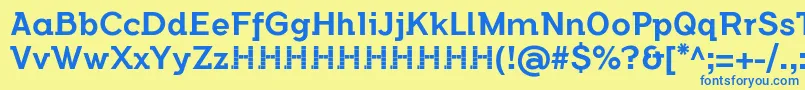 FlamanteSemislabMediumFfp2 Font – Blue Fonts on Yellow Background