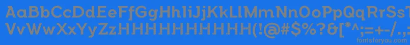 フォントFlamanteSemislabMediumFfp2 – 青い背景に灰色の文字