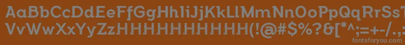 フォントFlamanteSemislabMediumFfp2 – 茶色の背景に灰色の文字