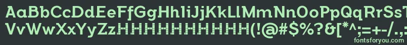 フォントFlamanteSemislabMediumFfp2 – 黒い背景に緑の文字
