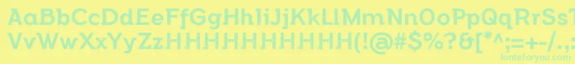 Police FlamanteSemislabMediumFfp2 – polices vertes sur fond jaune