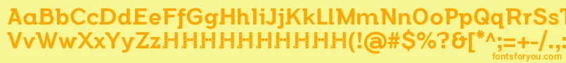 FlamanteSemislabMediumFfp2 Font – Orange Fonts on Yellow Background