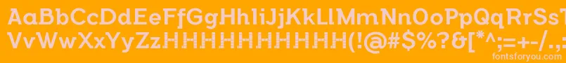 FlamanteSemislabMediumFfp2 Font – Pink Fonts on Orange Background