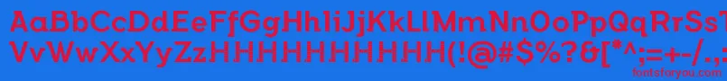 フォントFlamanteSemislabMediumFfp2 – 赤い文字の青い背景