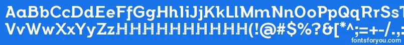 FlamanteSemislabMediumFfp2 Font – White Fonts on Blue Background