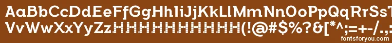 Шрифт FlamanteSemislabMediumFfp2 – белые шрифты на коричневом фоне