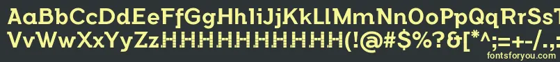 FlamanteSemislabMediumFfp2-Schriftart – Gelbe Schriften auf schwarzem Hintergrund