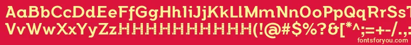 FlamanteSemislabMediumFfp2 Font – Yellow Fonts on Red Background