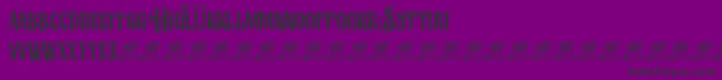 Шрифт McfStoneheadDemo – чёрные шрифты на фиолетовом фоне
