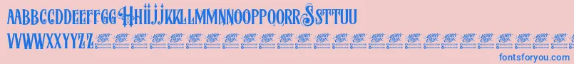 McfStoneheadDemo Font – Blue Fonts on Pink Background