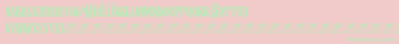 McfStoneheadDemo Font – Green Fonts on Pink Background