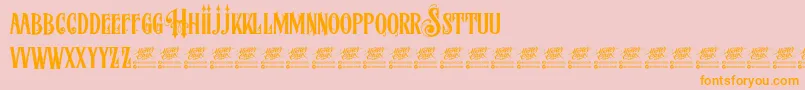 McfStoneheadDemo Font – Orange Fonts on Pink Background