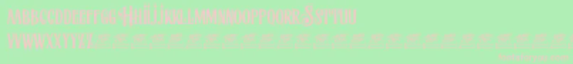 Шрифт McfStoneheadDemo – розовые шрифты на зелёном фоне