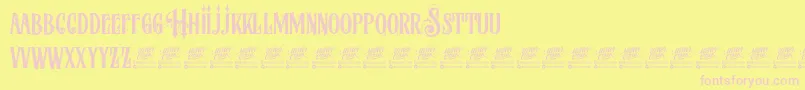McfStoneheadDemo Font – Pink Fonts on Yellow Background