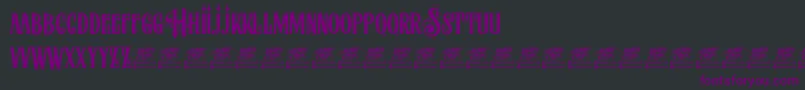 McfStoneheadDemo-fontti – violetit fontit mustalla taustalla