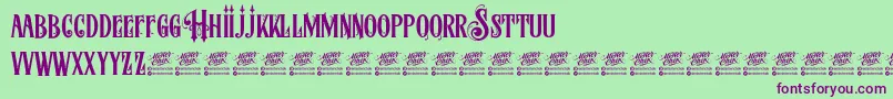 McfStoneheadDemo Font – Purple Fonts on Green Background