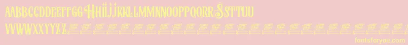 McfStoneheadDemo Font – Yellow Fonts on Pink Background