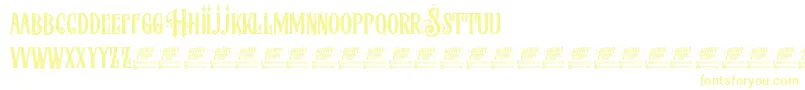 McfStoneheadDemo Font – Yellow Fonts on White Background