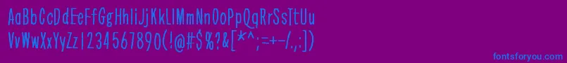 GreaterThanTheSumOfItsParts-fontti – siniset fontit violetilla taustalla