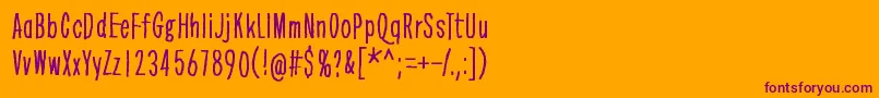 GreaterThanTheSumOfItsParts Font – Purple Fonts on Orange Background