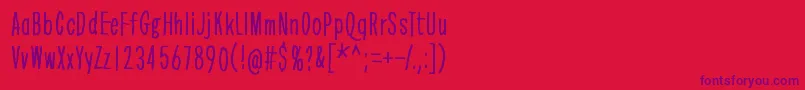 GreaterThanTheSumOfItsParts Font – Purple Fonts on Red Background