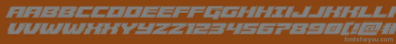 Cruiserfortressbevelital Font – Gray Fonts on Brown Background