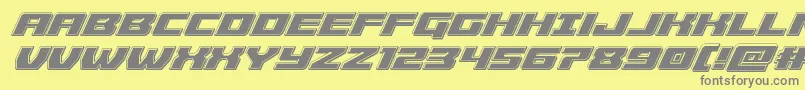 Cruiserfortressbevelital Font – Gray Fonts on Yellow Background