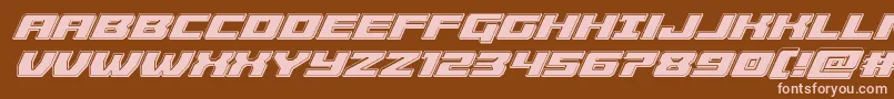 Cruiserfortressbevelital Font – Pink Fonts on Brown Background