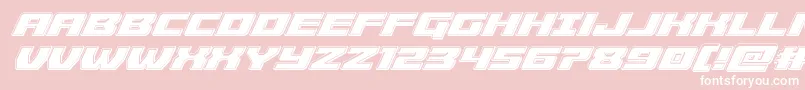 Cruiserfortressbevelital Font – White Fonts on Pink Background