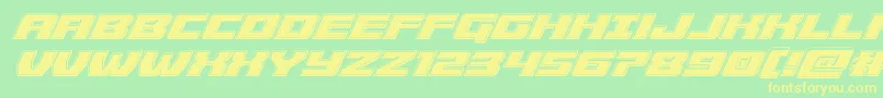 Шрифт Cruiserfortressbevelital – жёлтые шрифты на зелёном фоне