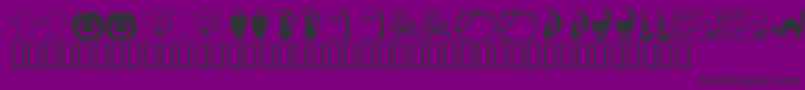 フォントKrBooCity – 紫の背景に黒い文字