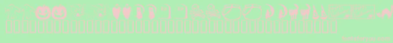 KrBooCity Font – Pink Fonts on Green Background