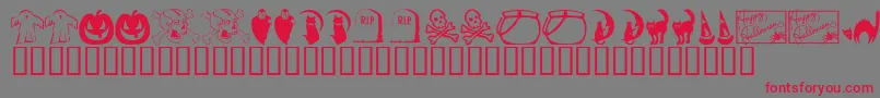 KrBooCity Font – Red Fonts on Gray Background