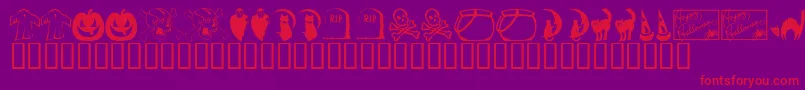 KrBooCity Font – Red Fonts on Purple Background