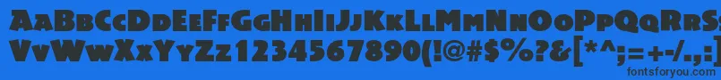 Acsiomac Font – Black Fonts on Blue Background