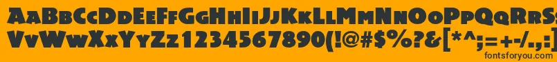 Acsiomac Font – Black Fonts on Orange Background