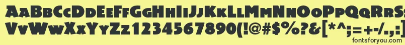 Acsiomac Font – Black Fonts on Yellow Background