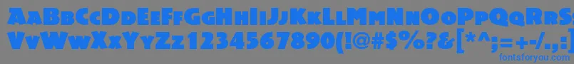 Acsiomac Font – Blue Fonts on Gray Background