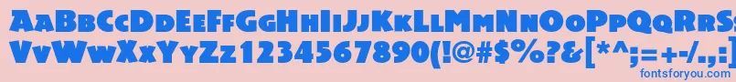 Acsiomac Font – Blue Fonts on Pink Background