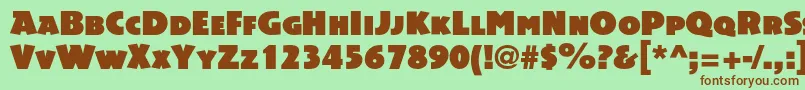 Acsiomac Font – Brown Fonts on Green Background