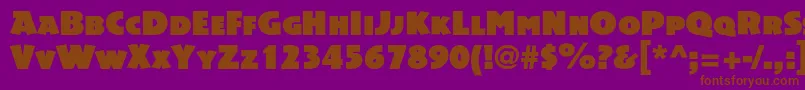 Acsiomac Font – Brown Fonts on Purple Background