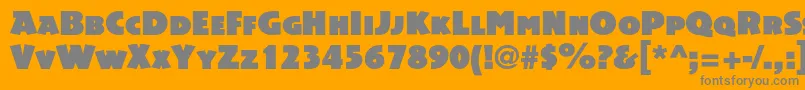 Acsiomac Font – Gray Fonts on Orange Background