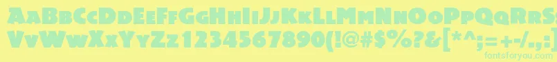 Acsiomac Font – Green Fonts on Yellow Background